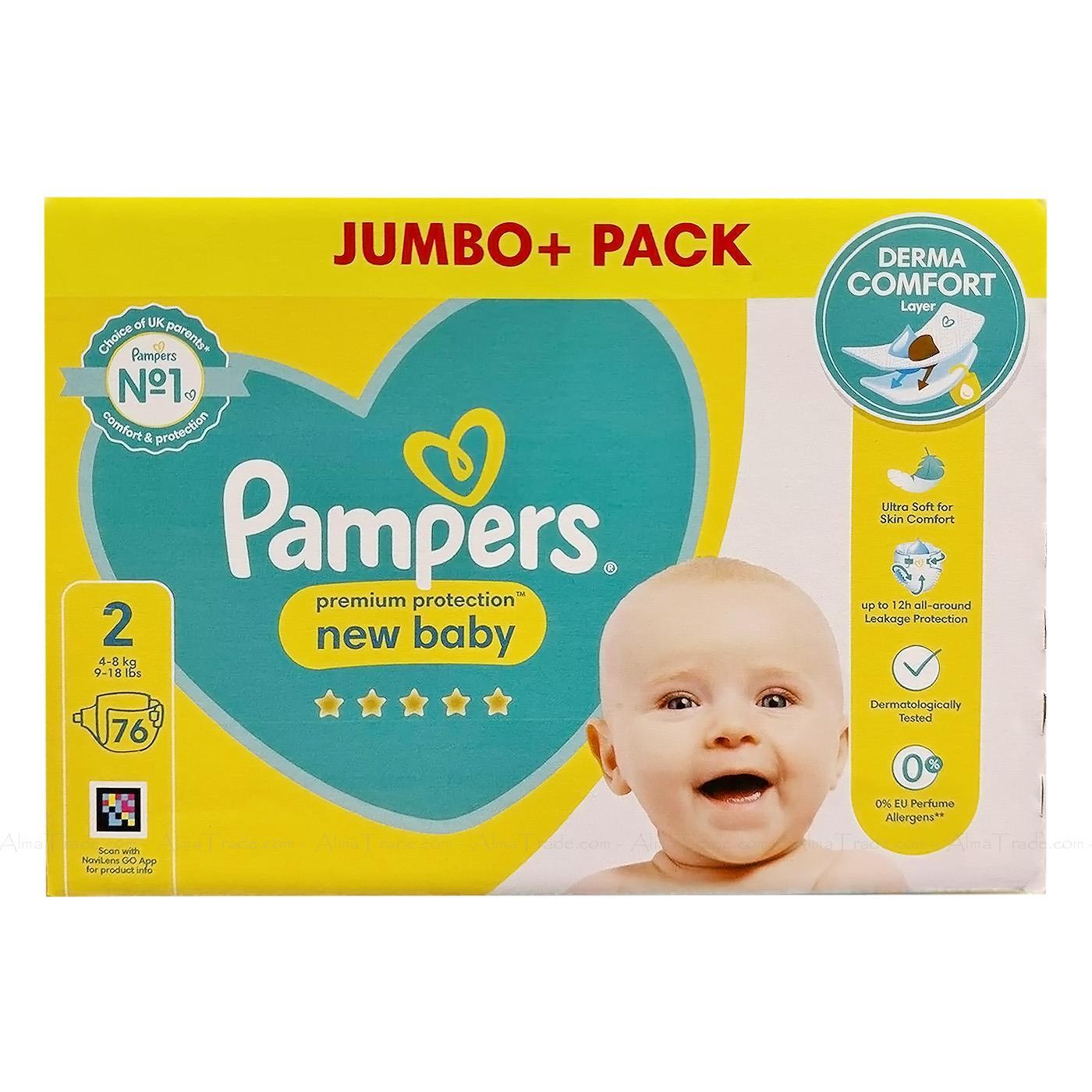 Pampers New Baby Nappies Size 2 Jumbo Pack 76 Per Pack