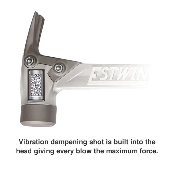 Estwing 14oz Milled Face AL-PRO Black Hammer - Shock Reduction Grip - ALBKM