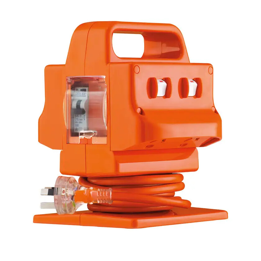 Arlec 4 Outlet Heavy Duty Portable Safety Switch With Double USB