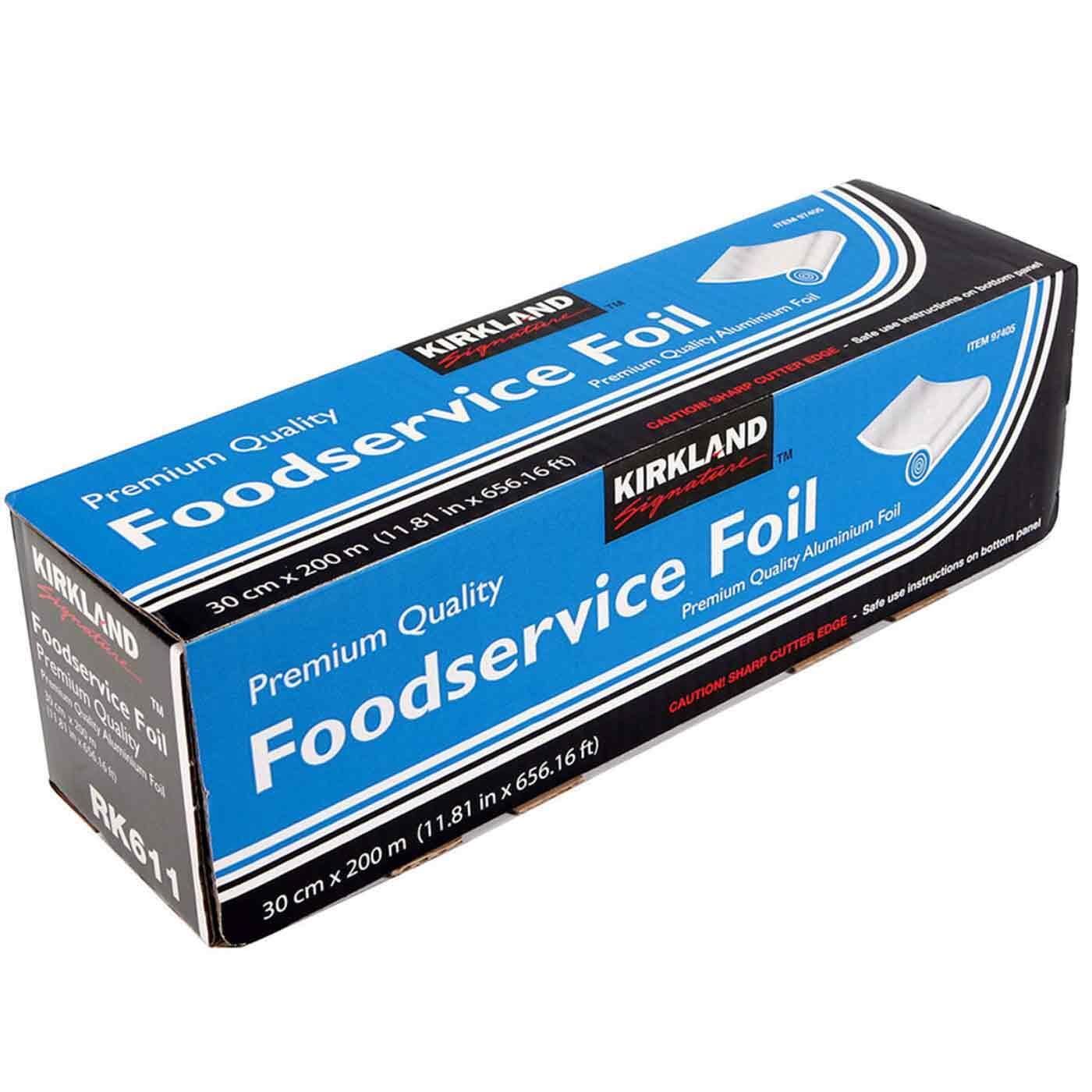 Kirkland Signature Foodservice Foil - Premium Quality Aluminium Foil 30cm x 200 Metres