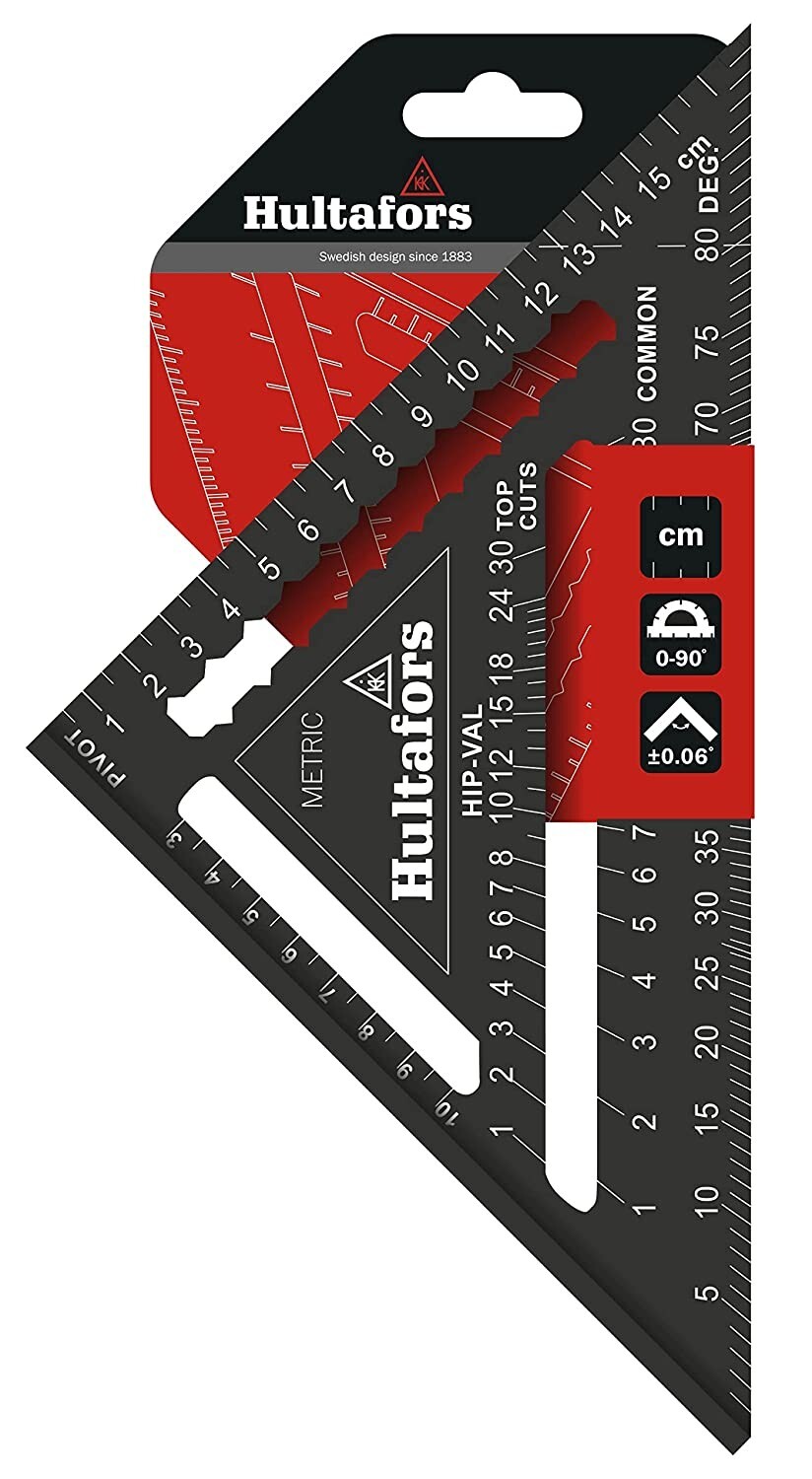 Hultafors Metric Rafter Square 18cm 257010