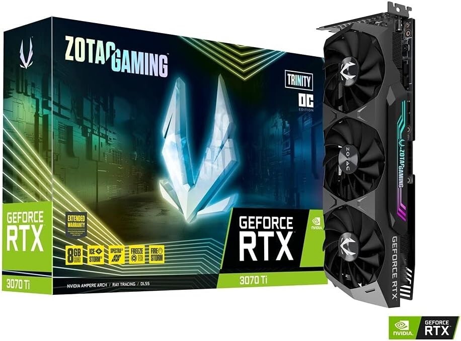 ZOTAC Gaming GeForce RTX 3070 Ti Amp Extreme Holo 8GB GDDR6X PCI Express 4.0 ATX Video Card ZT-A30710B-10P