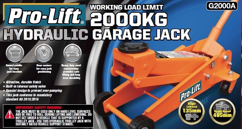 Pro-Lift 2000kg Trolley Jack - G2000-A