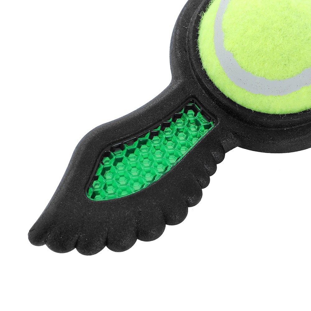 Paws & Claws Fetch Flyer Foam Dart w/ Tennis Ball Dog/Pet Toy Black 21.9x19.5x6cm
