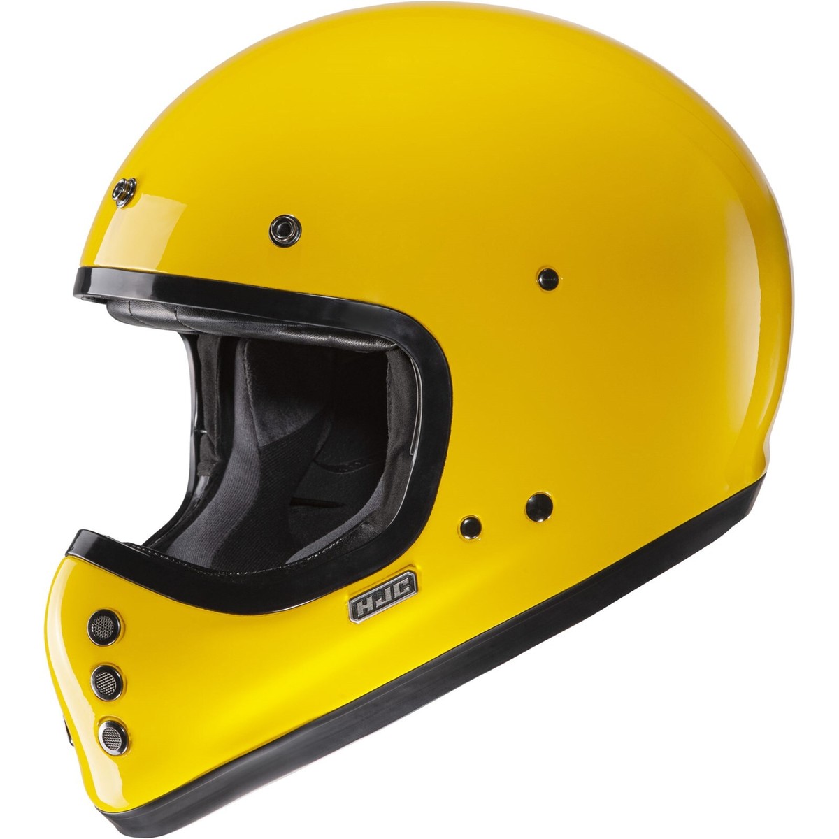 HJC V60 Solid Deep Helmet, Yellow, Size M