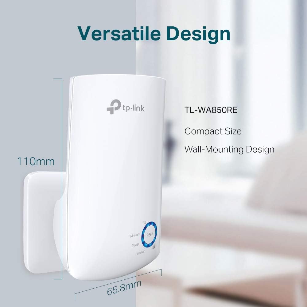 TP-Link TL-WA850RE N300 Universal Range Extender, Broadband/Wi-Fi Extender, Wi-F