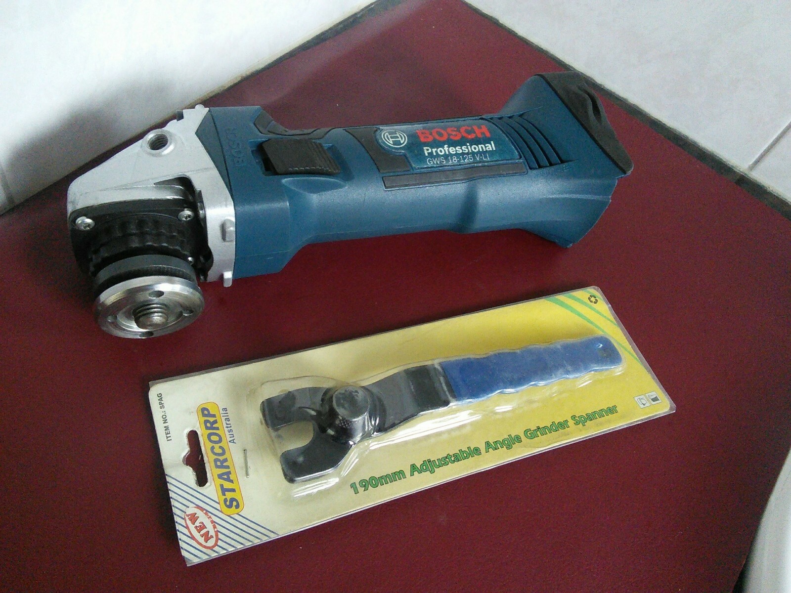 Bosch Blue 18V 125mm GWS 18V-125PC Brushless Angle Grinder - Skin Only Cordless