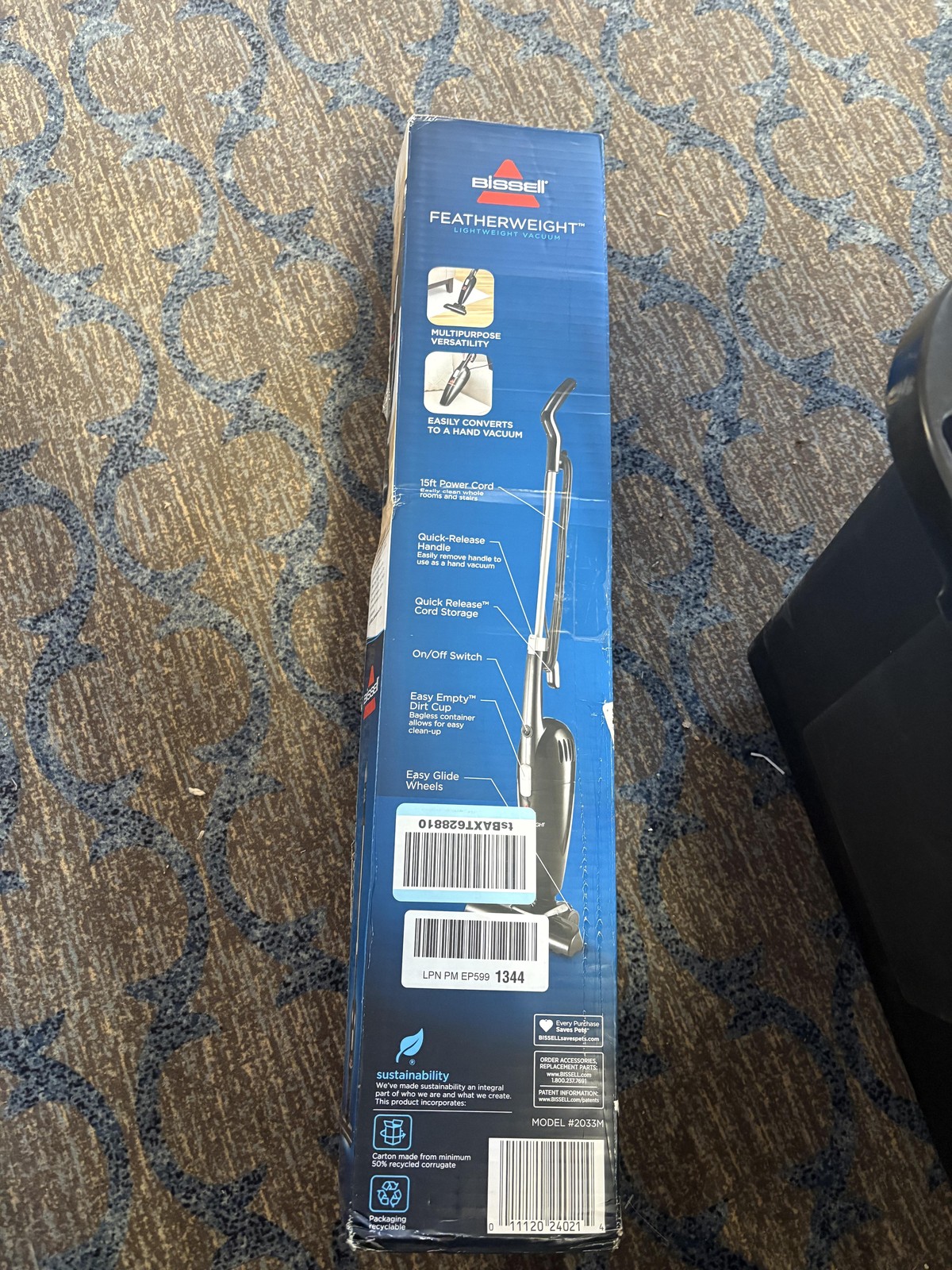 Bissell Featherweight Stick Vacuum Lightweight Bagless Blue