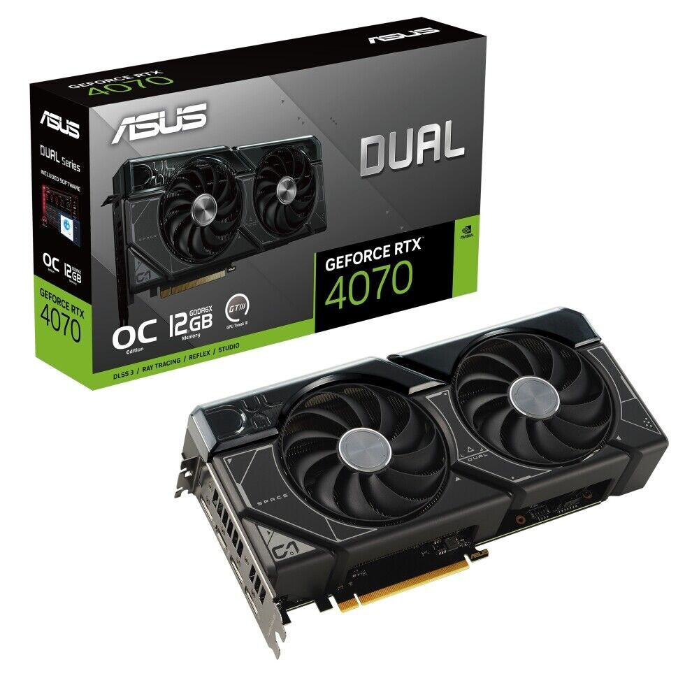 Asus Dual -RTX4070-12G NVIDIA GeForce RTX 4070 12 GB GDDR6X