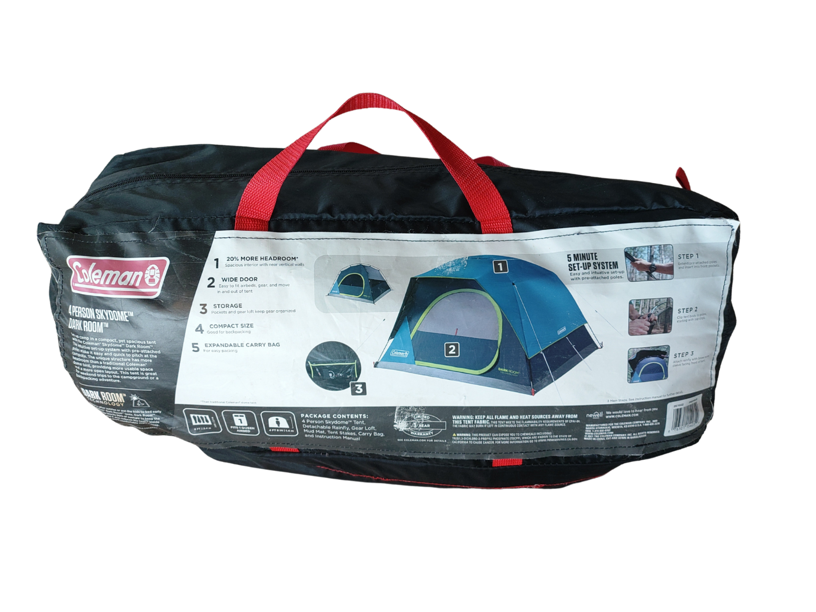 Coleman Skydome 6-Person Camping Tent-Dark Room
