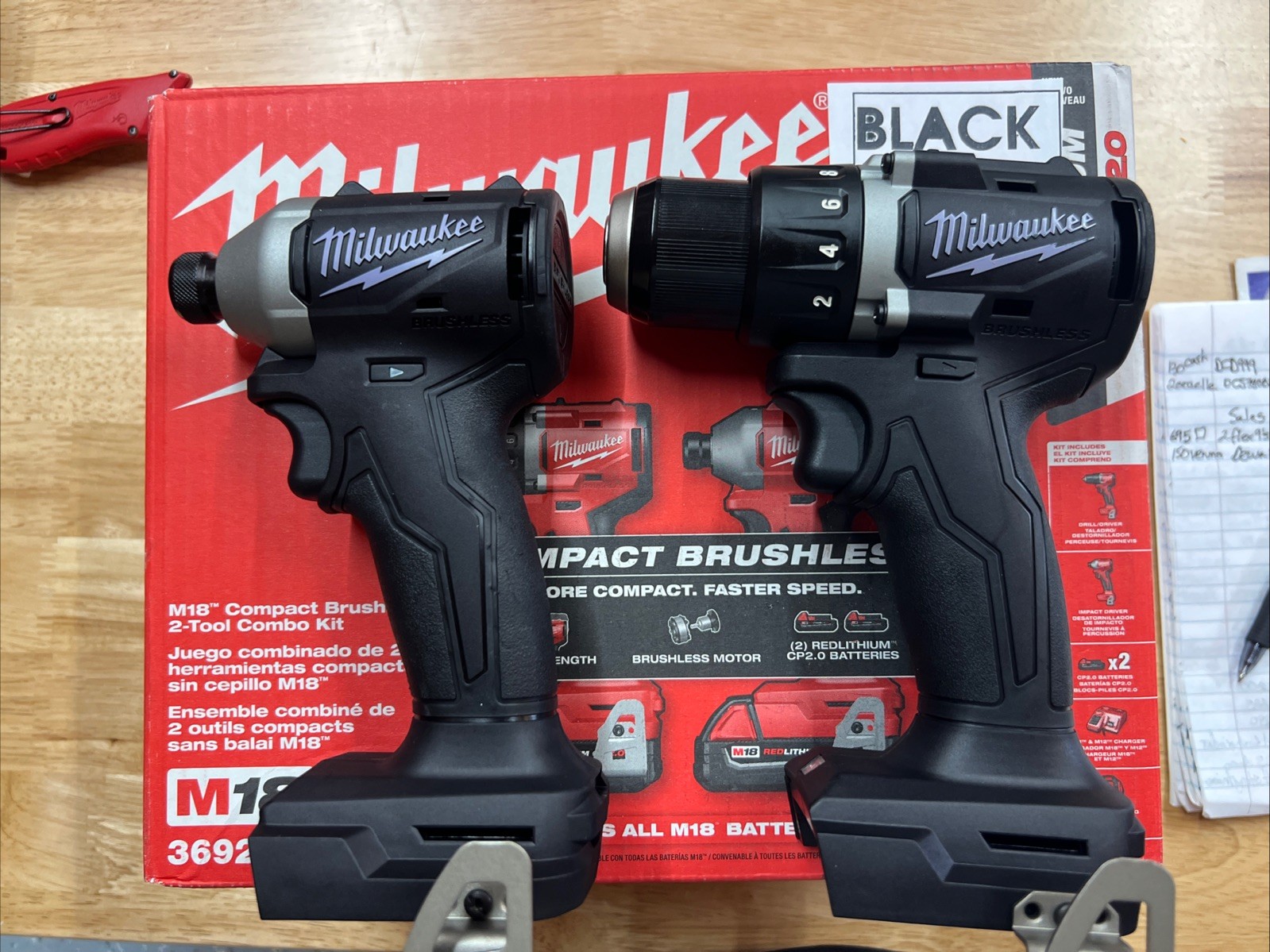 Milwaukee 3692-22CT M18 Compact Brushless 2-Tool Combo Kit: Drill Driver/Impact Driver (New Gen Kit)