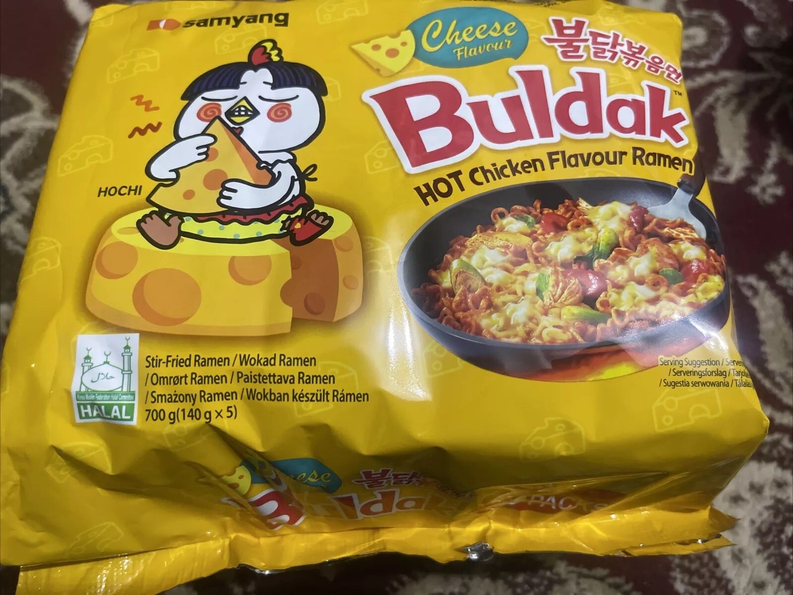Samyang Quattro Cheese Hot Chicken Flavor Ramen Pack of 5, 0.76 kg