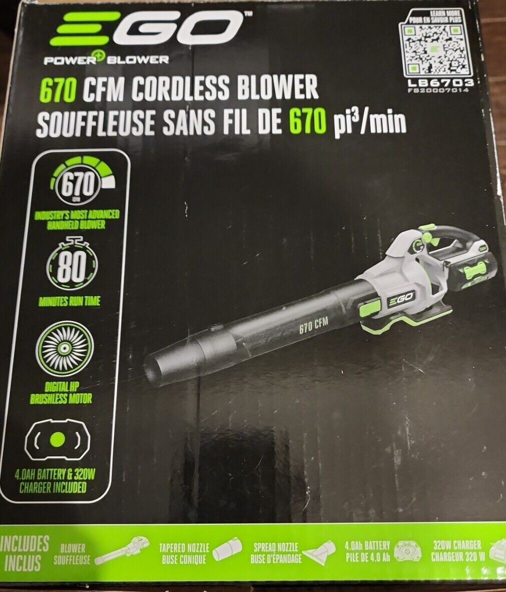 Ego Power+ LB6703 180 mph 670 CFM 56 V Handheld Leaf Blower - Black