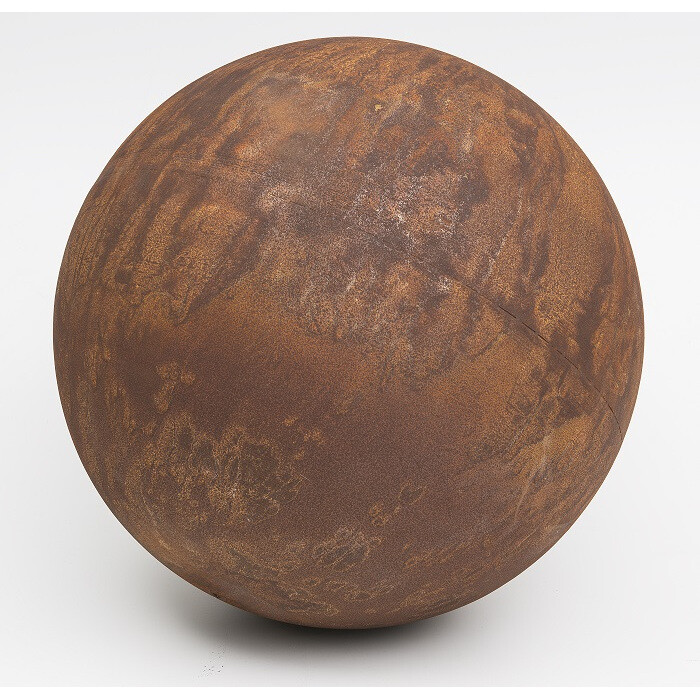 Solid Rusted Steel Corten Ball Garden Ornament - 28cm