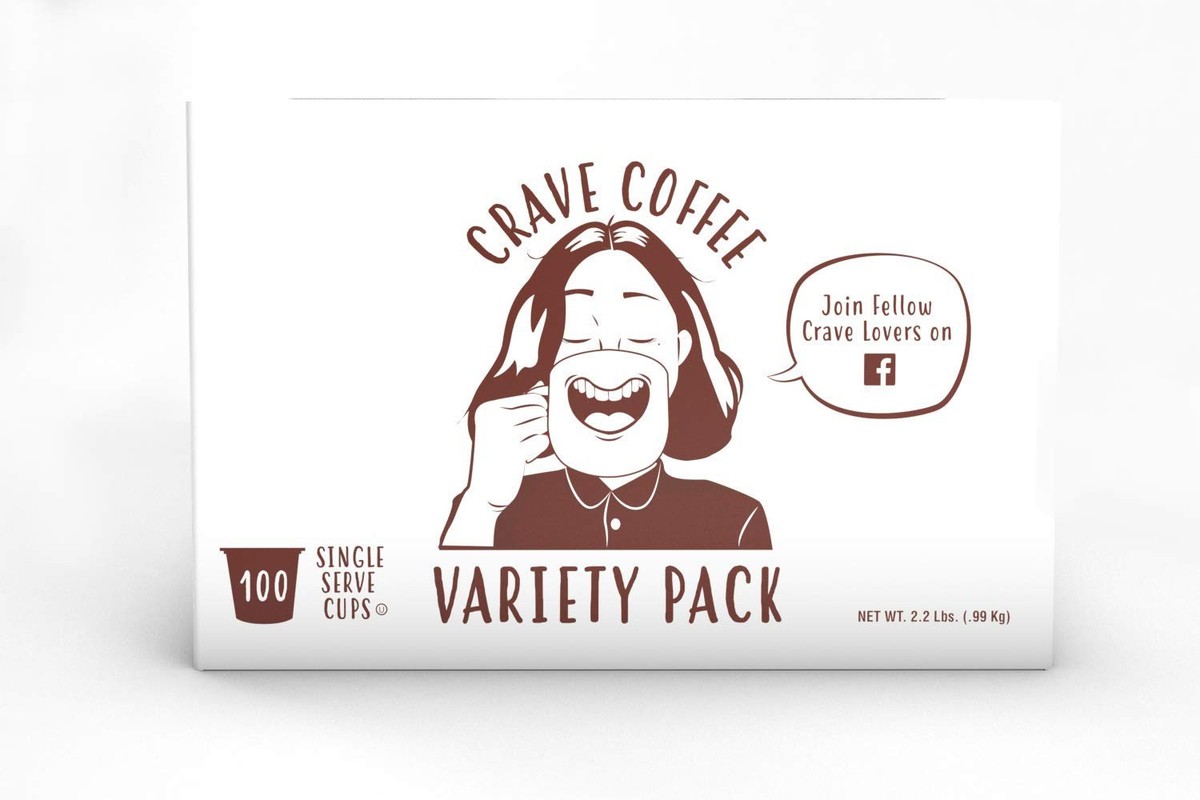 Crave Coffee Flavored Coffee Variety Pack, Compatible with 2.0 K-Cup B