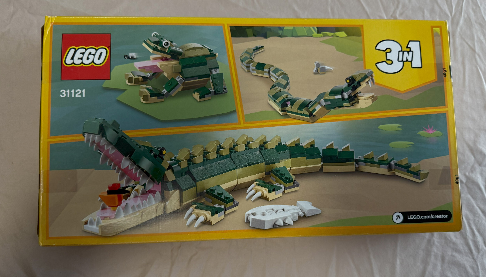 LEGO Creator 3in1 Crocodile 31121 Building Toy Featuring Wild Animal Toys (454 Pieces)