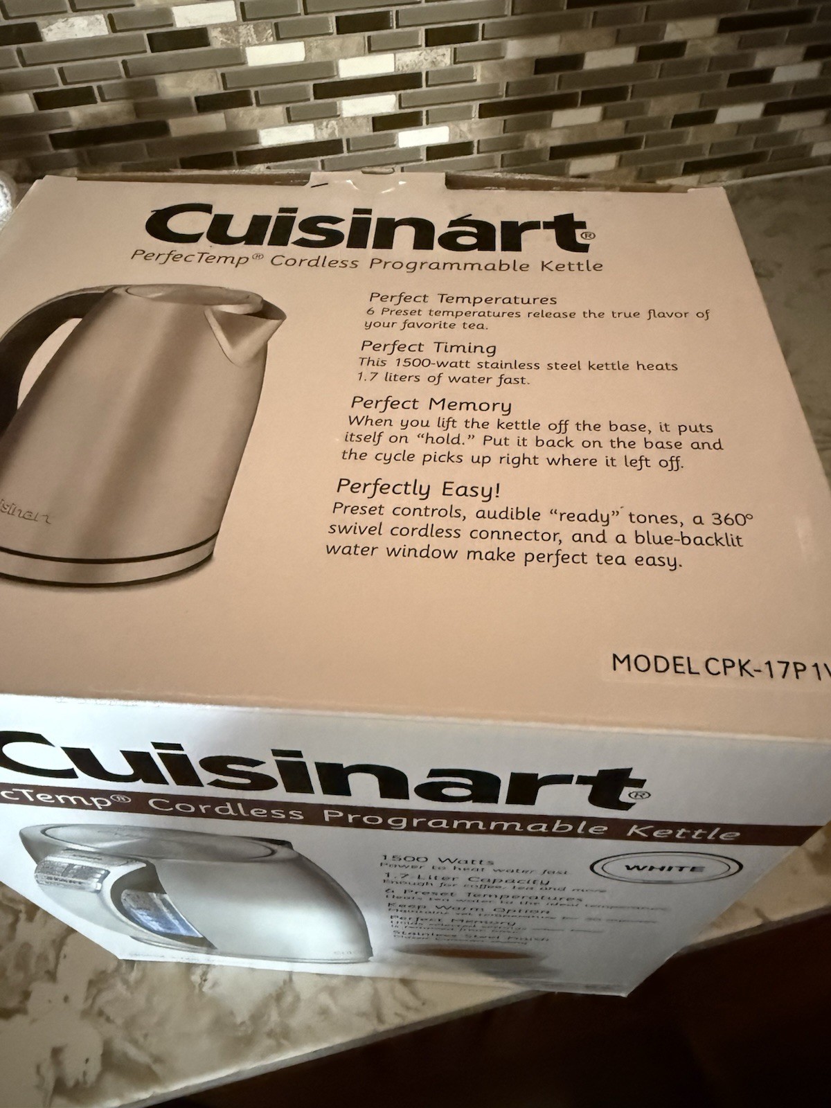 Cuisinart Perfectemp Cordless Electric Kettle Stainless