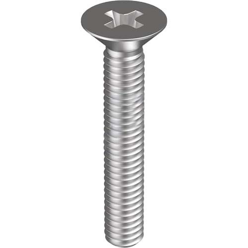 M2.5 X 4mm Csk Phillips Metal Thread Screw Mild Steel Zinc - Box Of