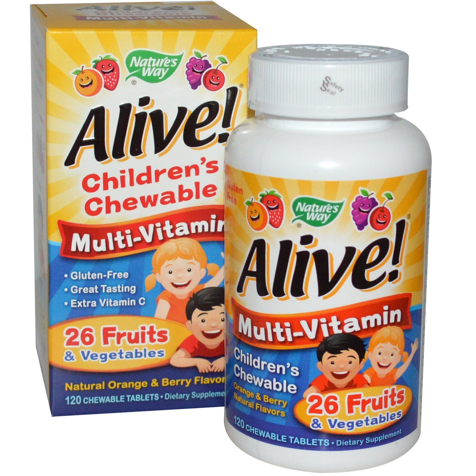 Nature's Way Alive! Children's Multi-Vitamin Chewable 120 Chews