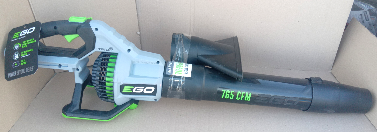 Ego Power+LB7654 765 CFM Variable-Speed 56-Volt Lithium-Ion Cordless Leaf Blower with Shoulder Strap, 5.0Ah Battery and Charger Included