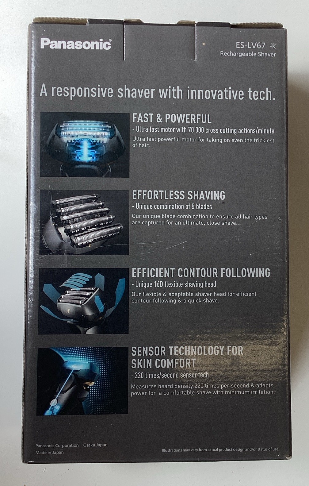 Panasonic ARC5 Electric Razor for Men with Pop-up Trimmer, Wet Dry 5-Blade Electric Shaver