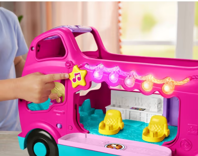 Fisher Price Barbie Little People Little Dream Camper Playset Hands on Activitie