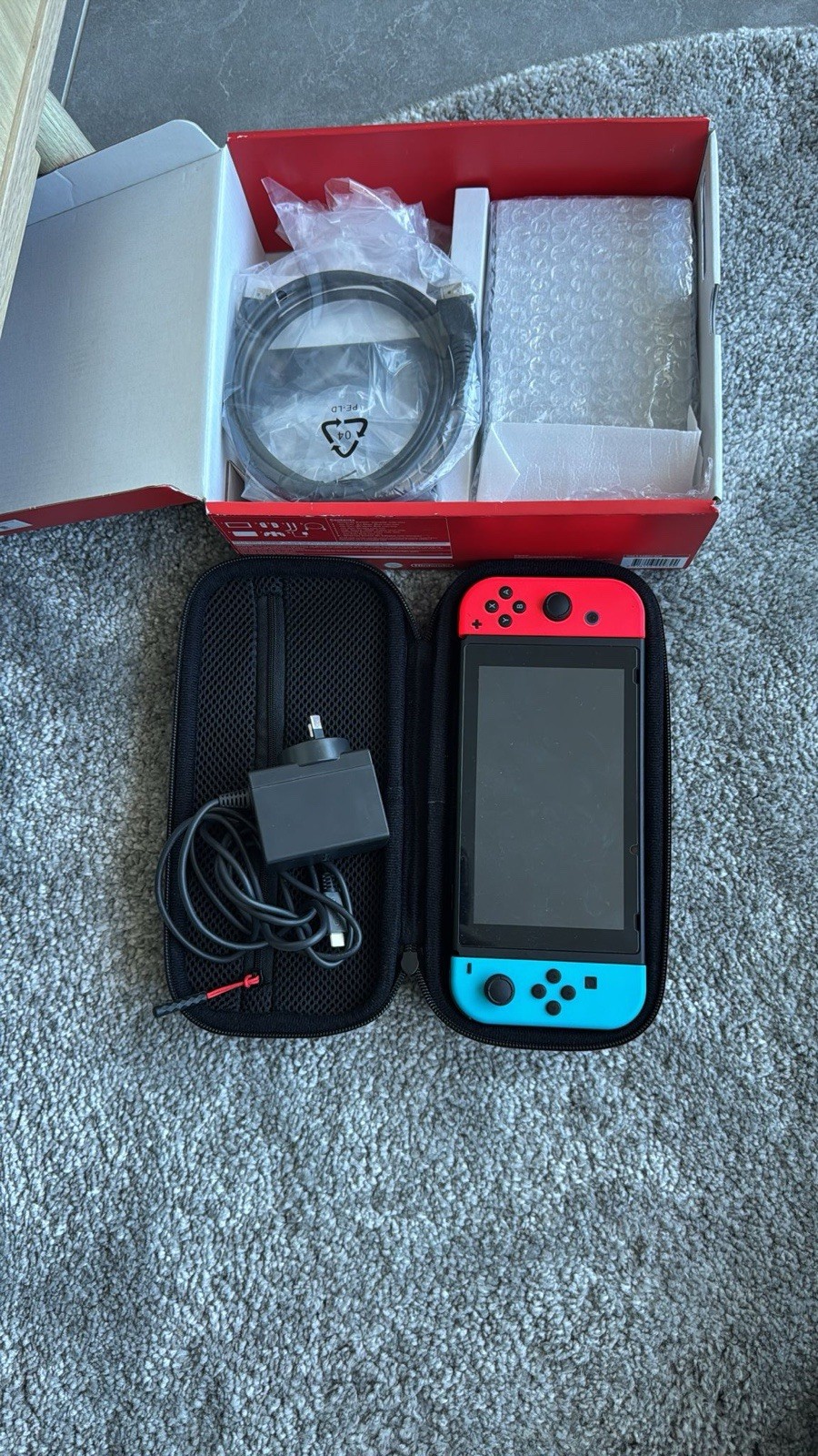 Nintendo Switch Console Neon with Mario Kart 8 Deluxe & 3 Months Switch Online