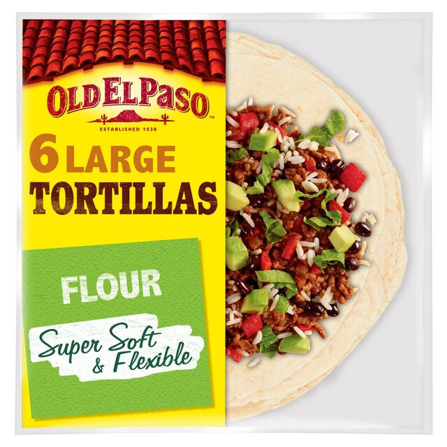 Old El Paso 6 Large Flour Tortillas 350g