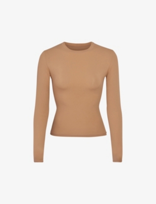 SKIMS Brown Fits Everybody Long Sleeve T-Shirt