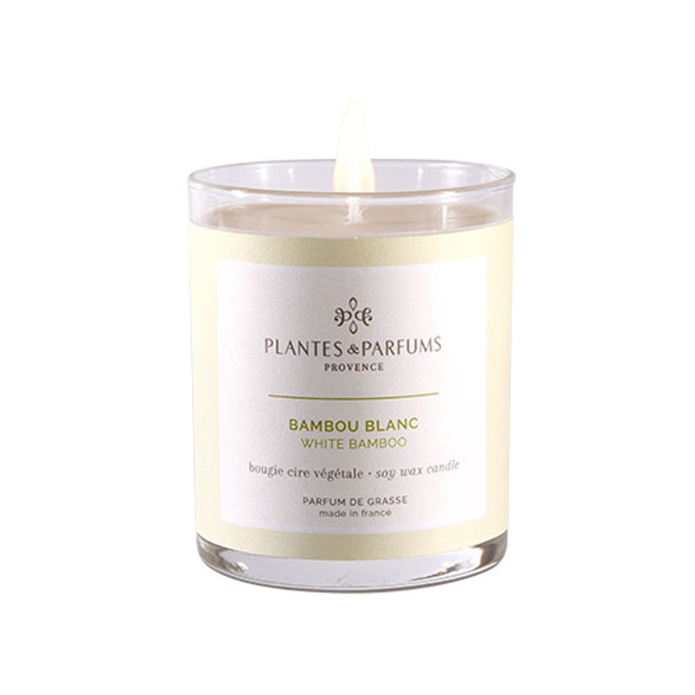 Plantes & Parfums 75g Perfumed Hand Poured Candle - White Bamboo