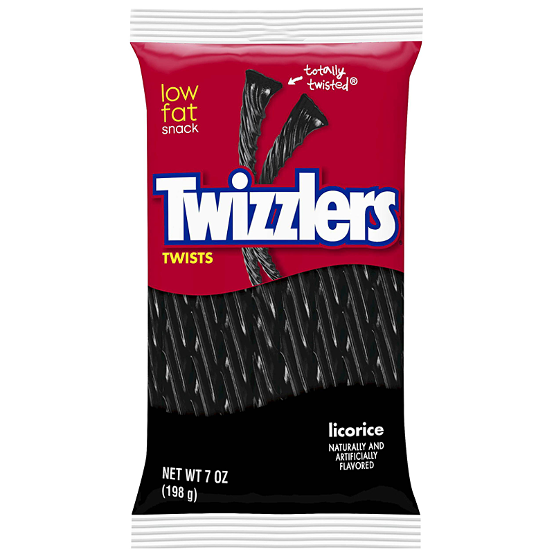 Twizzlers Low Fat Black 198g Packet