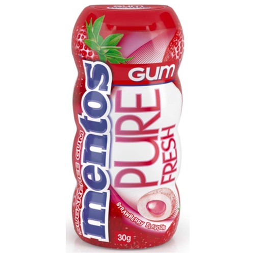 Mentos Bottled Gum 30g - Strawberry
