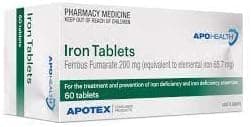 Apohealth Iron Tablets 200mg 60 Tablets