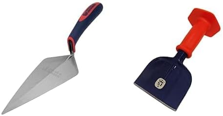 Spear & Jackson Soft Grip Heel Broad Trowel, 250 x 123 x 1.57 mm with Spear & Jackson DIY Bolster Brick, 115 mm