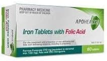 Apohealth Iron with Folic Acid 60 Tablets