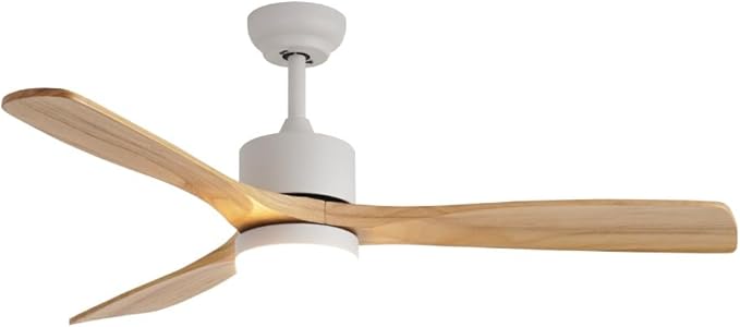 Kogan SmarterHome 132cm DC Motor Ceiling Fan with LED Light (White & Natural)