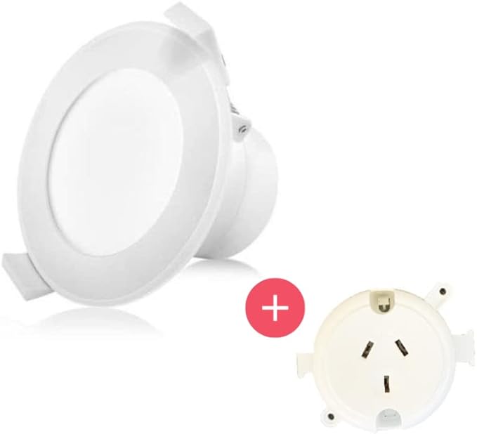 30x 10W Tri Colour CCT LED Dimmable Downlight 90mm With 30 Bonus Free Plug Base