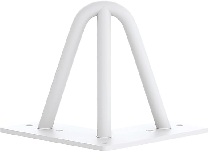 Set of 4 Industrial 3 Rod Retro Table Legs 12mm Steel Bench Desk 11cm White