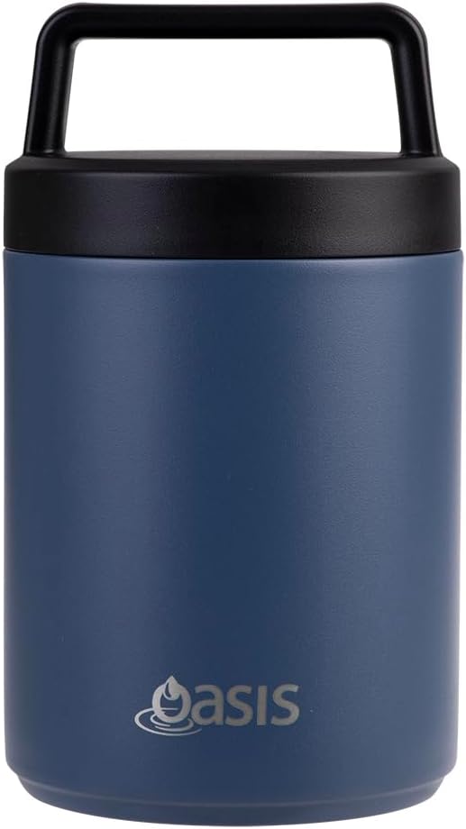 Oasis - Stainless Steel Double Wall Insulated Food Flask with Handle 480ml Alabaster