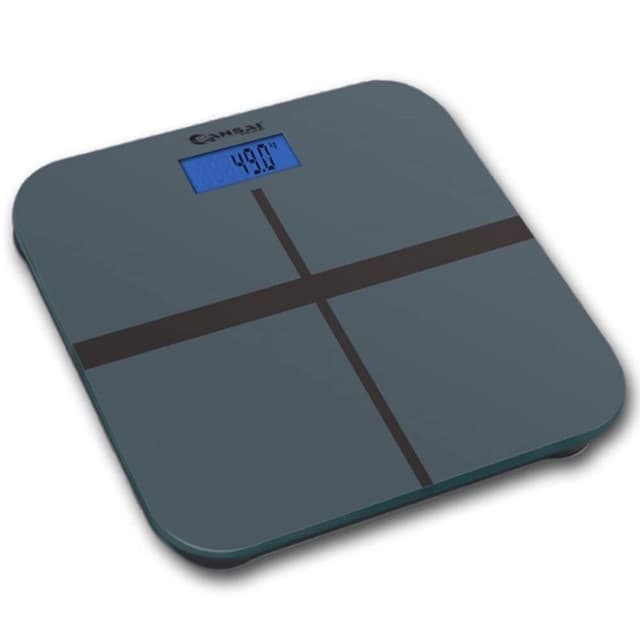 Sansai Digital Personal Bathroom Scale Precision Glass Body Weight Measure Grey