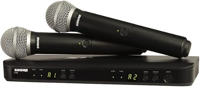 Shure BLX288/SM58 Wireless Microphone Handheld Mic System (K14: 614-638MHz) Dual
