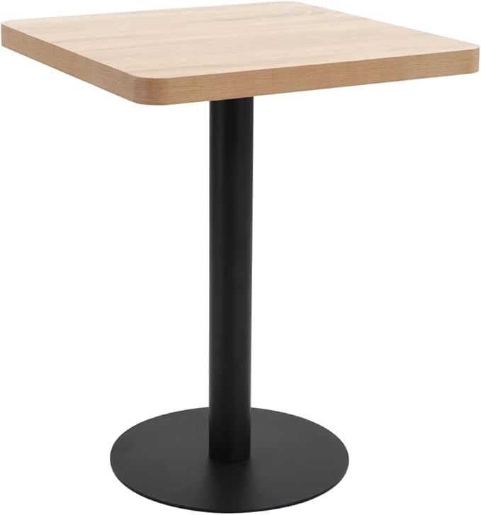 vidaXL Bistro Table Light Brown 60×60 cm MDF