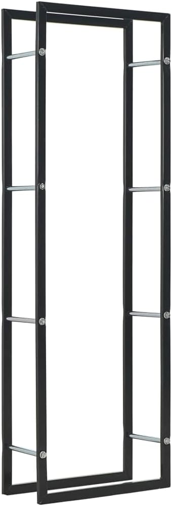 Firewood Rack 50x20x150 cm Steel - Black