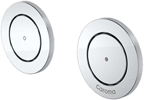 Caroma Satin Chrome Invisi Series II Round Dual Flush Buttons