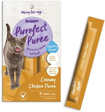 Kazoo Purrfect Puree Cat Treat - Chicken - 4pk - 15g
