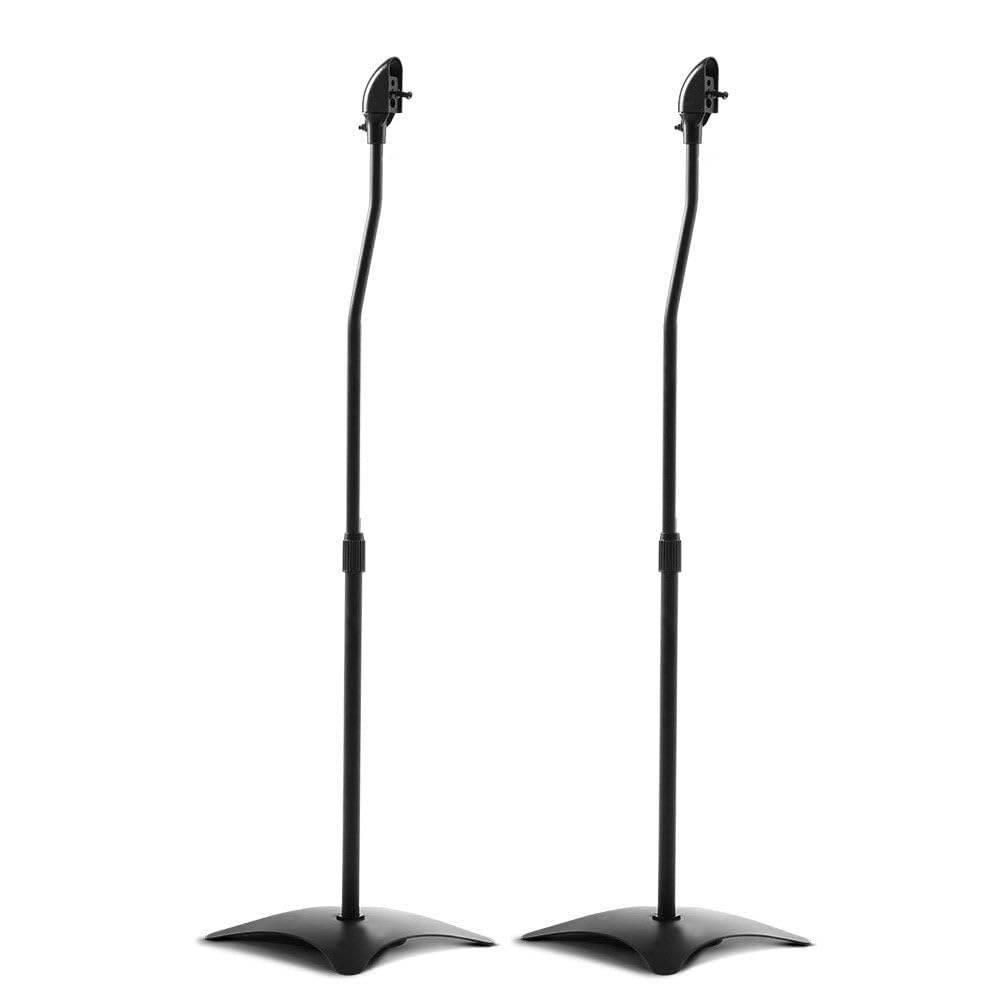 Set of 2 112 cm Surround Sound Speaker Stand - Black