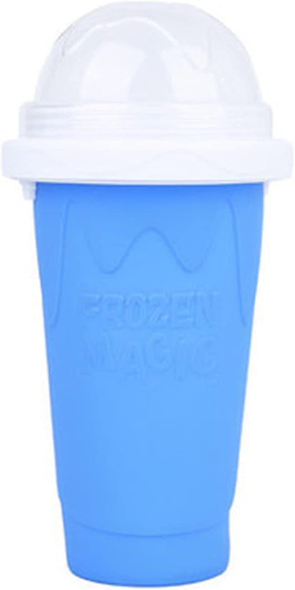 Slushie Maker Cup Magic Quick Frozen Smoothies Cooling Cup Double Layer Squeeze, Blue