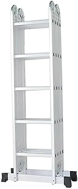 5.8m Aluminium Ladder Extension Multipurpose Folding Adjustable Steps W Foot Bar