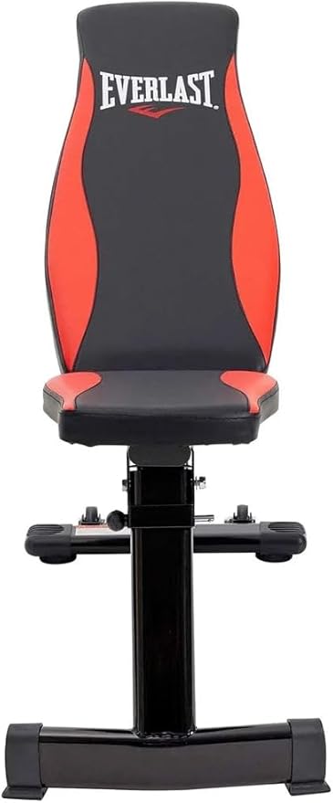 Everlast Adjustable Incline Gym Workout Bench Black/Red