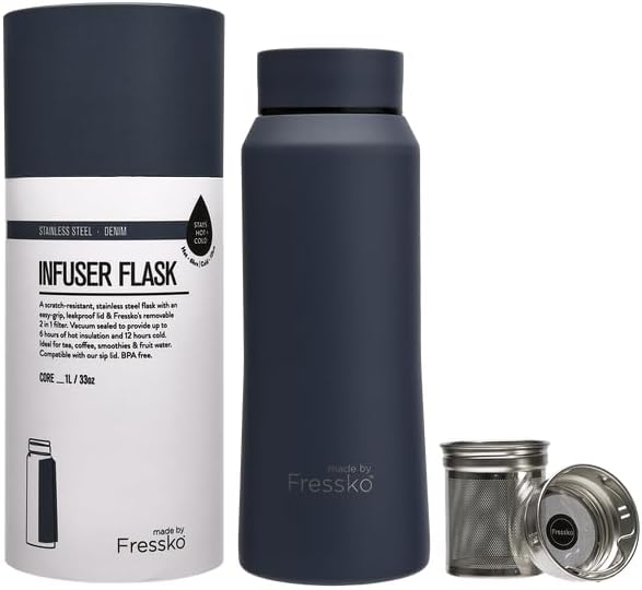 Fressko Insulated Stainless Steel Flask - Core 1 Litre, Canary